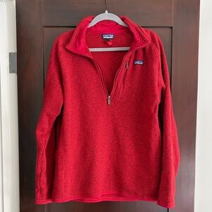 Patagonia Men's Red Zip-Neck Fleece Pullover